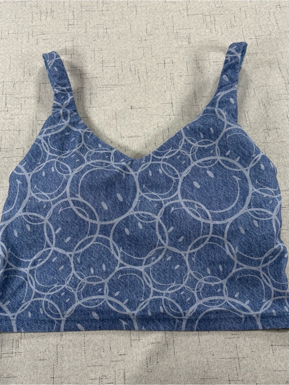 Aerie Blue Patterned Women's Active Crop Top